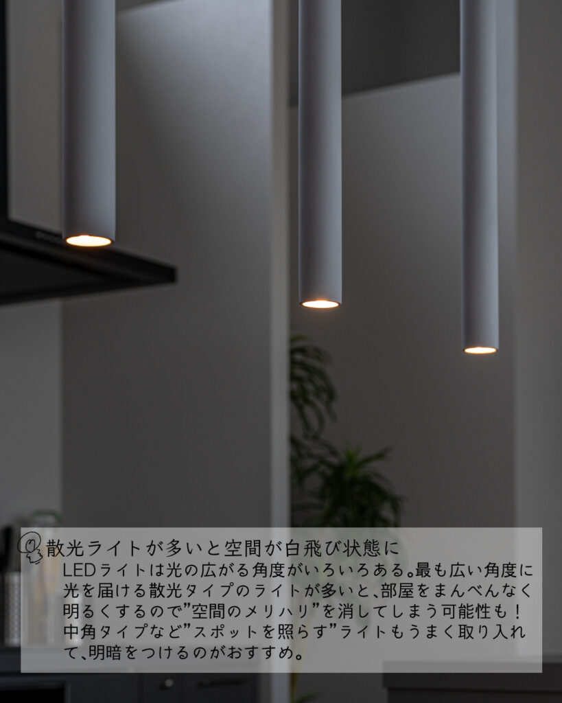 シンプルモダン　散光ライト　スポットライト　中角ライト